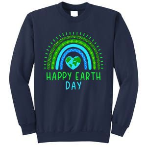 Happy Earth Day 2024 Cute Rainbow Earth Lover Sweatshirt