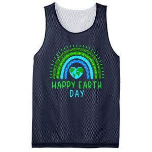 Happy Earth Day 2024 Cute Rainbow Earth Lover Mesh Reversible Basketball Jersey Tank