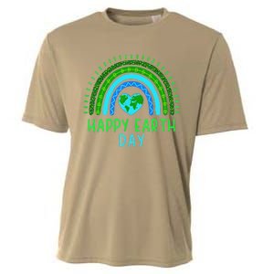 Happy Earth Day 2024 Cute Rainbow Earth Lover Cooling Performance Crew T-Shirt