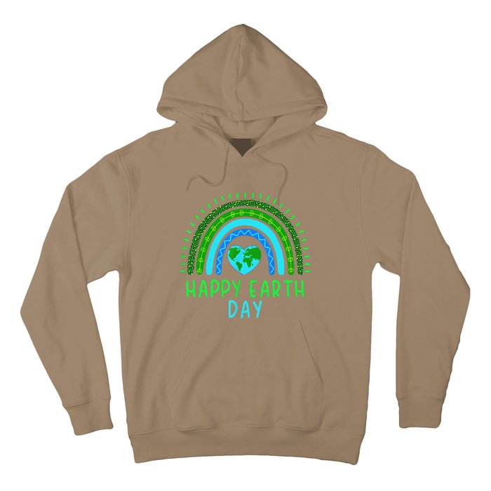 Happy Earth Day 2024 Cute Rainbow Earth Lover Hoodie