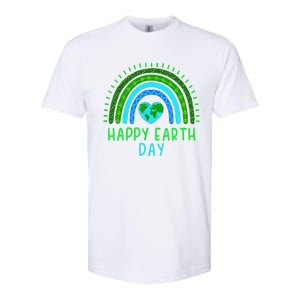 Happy Earth Day 2024 Cute Rainbow Earth Lover Softstyle CVC T-Shirt