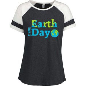 Happy Earth Day 2024 Gift Earth Day Enza Ladies Jersey Colorblock Tee