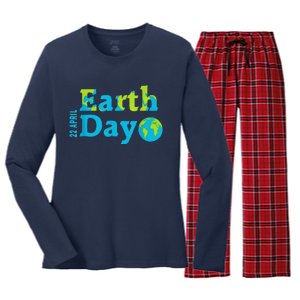 Happy Earth Day 2024 Gift Earth Day Women's Long Sleeve Flannel Pajama Set 