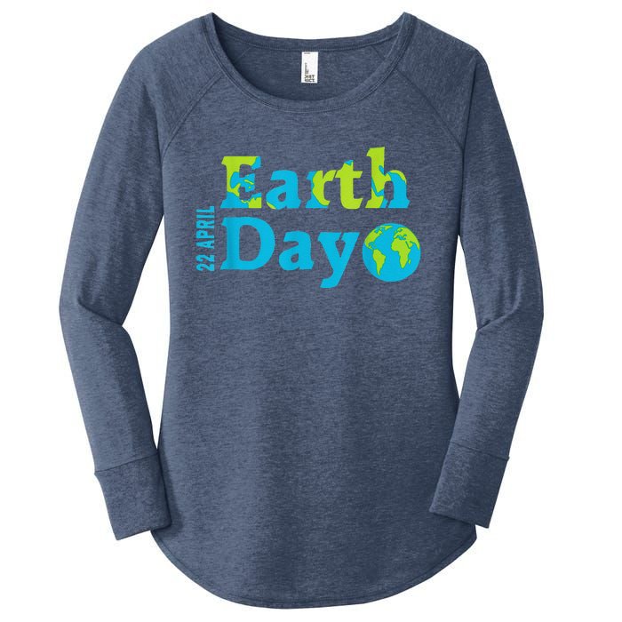 Happy Earth Day 2024 Gift Earth Day Women's Perfect Tri Tunic Long Sleeve Shirt