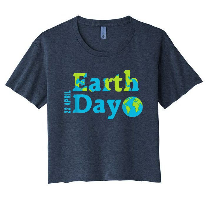 Happy Earth Day 2024 Gift Earth Day Women's Crop Top Tee