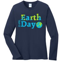 Happy Earth Day 2024 Gift Earth Day Ladies Long Sleeve Shirt