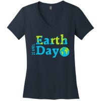 Happy Earth Day 2024 Gift Earth Day Women's V-Neck T-Shirt