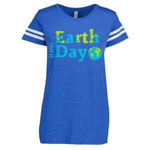 Happy Earth Day 2024 Gift Earth Day Enza Ladies Jersey Football T-Shirt