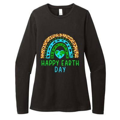 Happy Earth Day 2024 Rainbow Earth Lover Teachers Womens CVC Long Sleeve Shirt