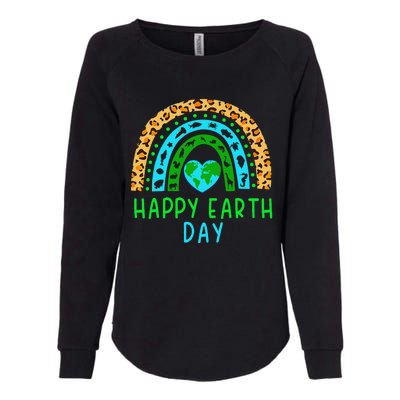 Happy Earth Day 2024 Rainbow Earth Lover Teachers Womens California Wash Sweatshirt