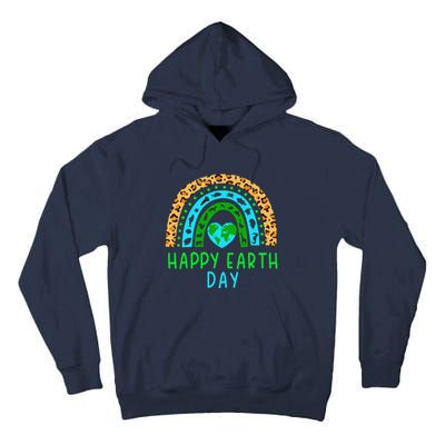 Happy Earth Day 2024 Rainbow Earth Lover Teachers Tall Hoodie