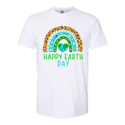 Happy Earth Day 2024 Rainbow Earth Lover Teachers Softstyle® CVC T-Shirt