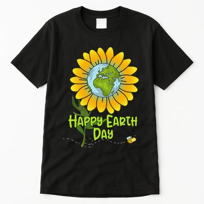 Happy Earth Day Every Day Sunflower Teachers Earth Day Tall T-Shirt