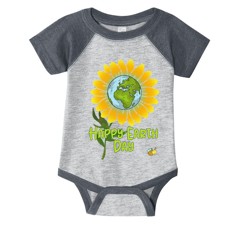 Happy Earth Day Every Day Sunflower Teachers Earth Day Infant Baby Jersey Bodysuit