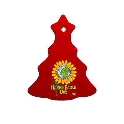 Happy Earth Day Every Day Sunflower Teachers Earth Day Ceramic Tree Ornament