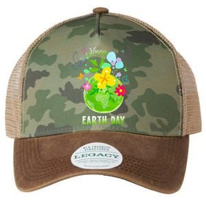 Happy Earth Day Flowers Planet Environment Legacy Tie Dye Trucker Hat