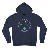 Happy Earth Day Plant Trees Clean Seas Save Bees Fun Science Tall Hoodie