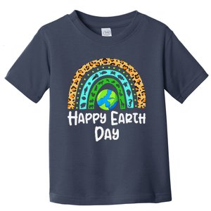 Happy Earth Day Rainbow Earth Day 2024 Teachers Toddler T-Shirt