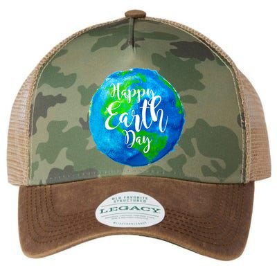 Happy Earth Day Globe Legacy Tie Dye Trucker Hat