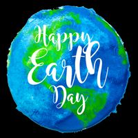 Happy Earth Day Globe Drawstring Bag
