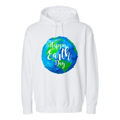 Happy Earth Day Globe Garment-Dyed Fleece Hoodie