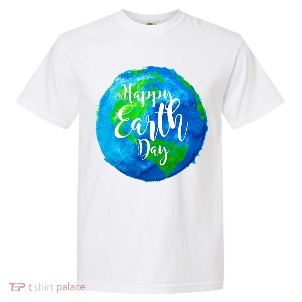Happy Earth Day Globe Garment-Dyed Heavyweight T-Shirt