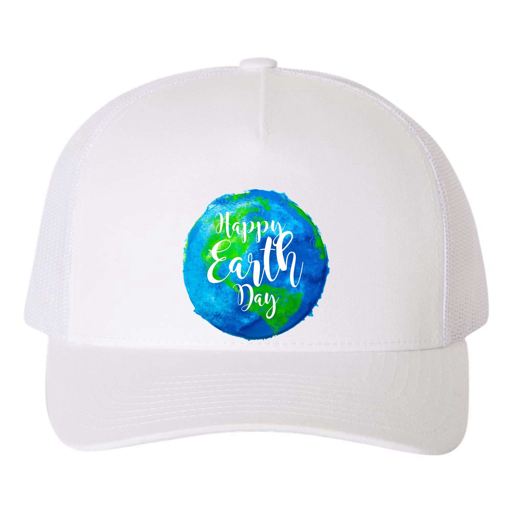 Happy Earth Day Globe Yupoong Adult 5-Panel Trucker Hat