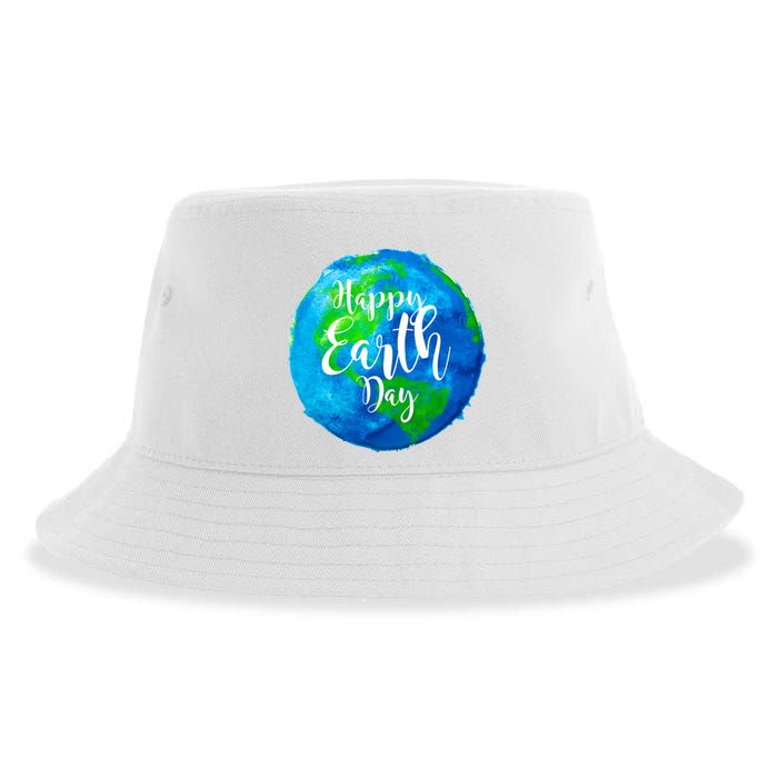 Happy Earth Day Globe Sustainable Bucket Hat
