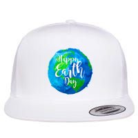 Happy Earth Day Globe Flatbill Hat