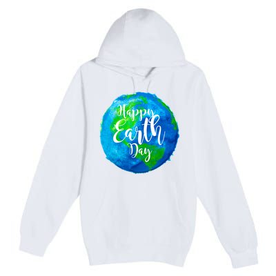 Happy Earth Day Globe Premium Pullover Hoodie