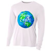 Happy Earth Day Globe Cooling Performance Long Sleeve Crew