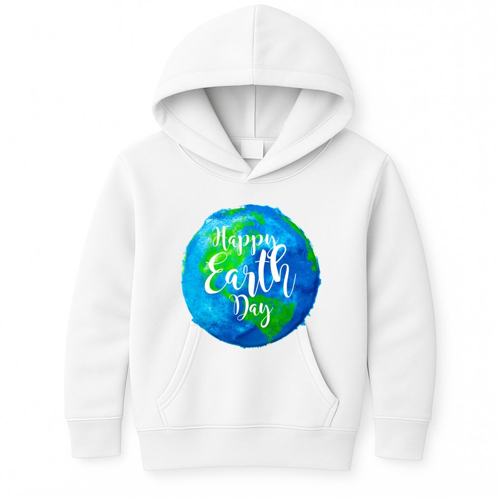 Happy Earth Day Globe Kids Hoodie