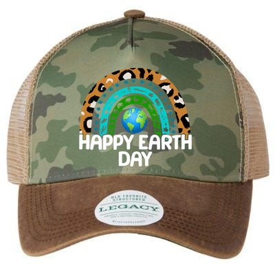 Happy Earth Day Wildlife Sealife Rainbow Legacy Tie Dye Trucker Hat