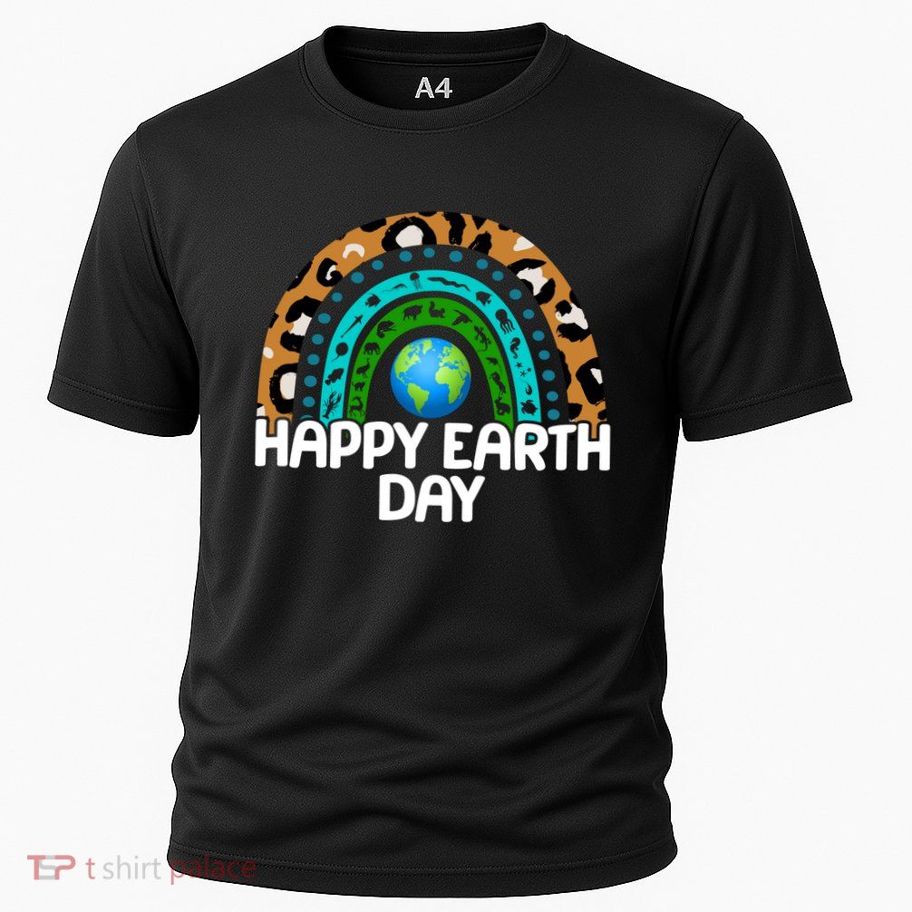 Happy Earth Day Wildlife Sealife Rainbow Performance Shirt