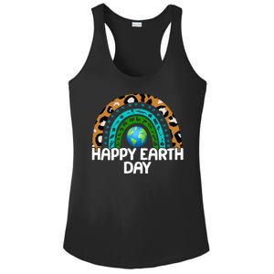 Happy Earth Day Wildlife Sealife Rainbow Ladies PosiCharge Competitor Racerback Tank