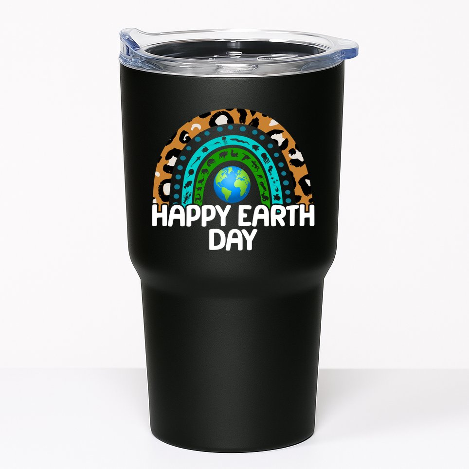 Happy Earth Day Wildlife Sealife Rainbow Tumbler