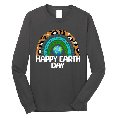 Happy Earth Day Wildlife Sealife Rainbow Long Sleeve Shirt
