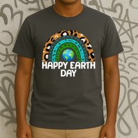 Happy Earth Day Wildlife Sealife Rainbow T-Shirt
