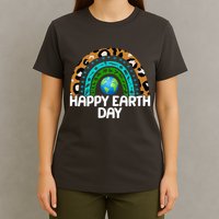 Happy Earth Day Wildlife Sealife Rainbow T-Shirt