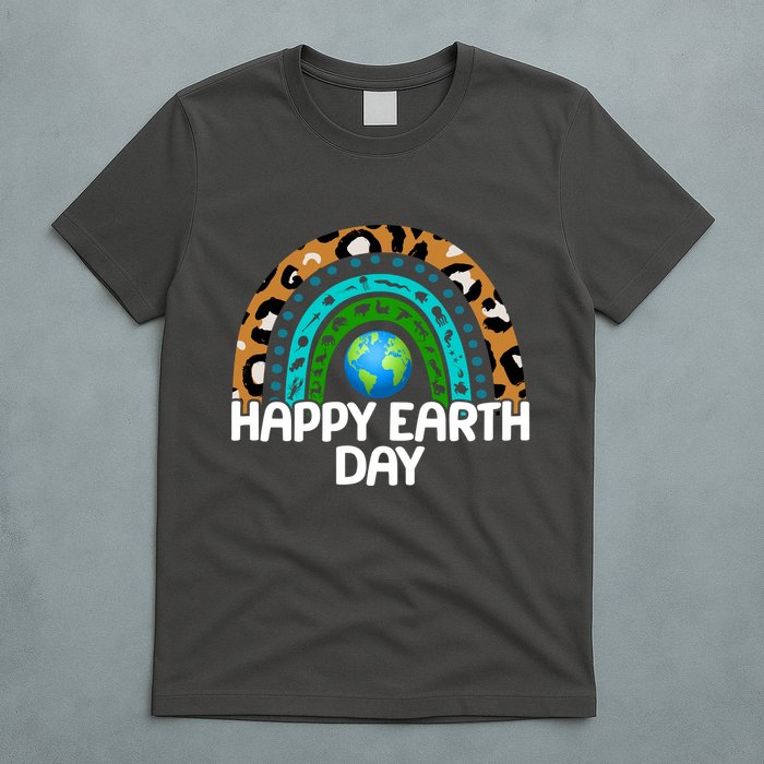 Happy Earth Day Wildlife Sealife Rainbow T-Shirt