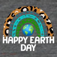 Happy Earth Day Wildlife Sealife Rainbow 7-Panel Snapback Hat
