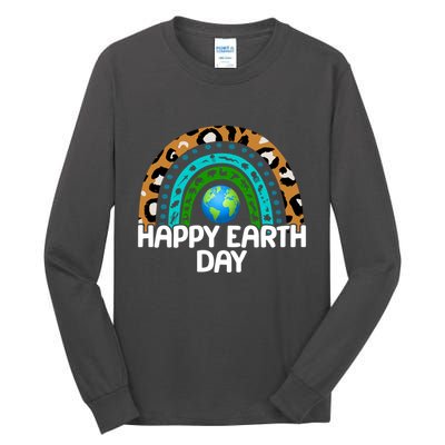 Happy Earth Day Wildlife Sealife Rainbow Tall Long Sleeve T-Shirt