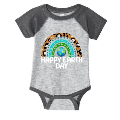 Happy Earth Day Wildlife Sealife Rainbow Infant Baby Jersey Bodysuit