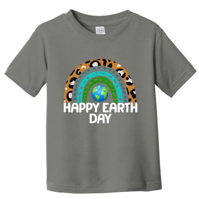 Happy Earth Day Wildlife Sealife Rainbow Toddler T-Shirt