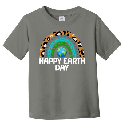 Happy Earth Day Wildlife Sealife Rainbow Toddler T-Shirt