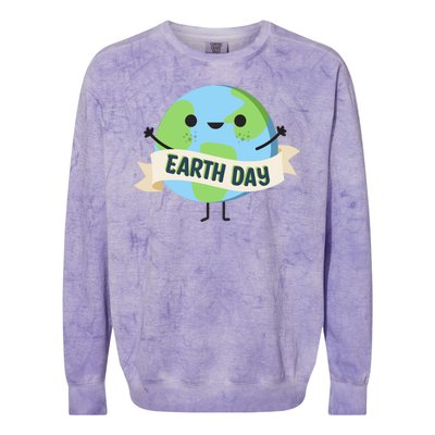 Happy Earth Day Colorblast Crewneck Sweatshirt