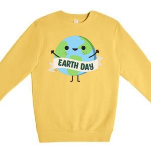 Happy Earth Day Premium Crewneck Sweatshirt