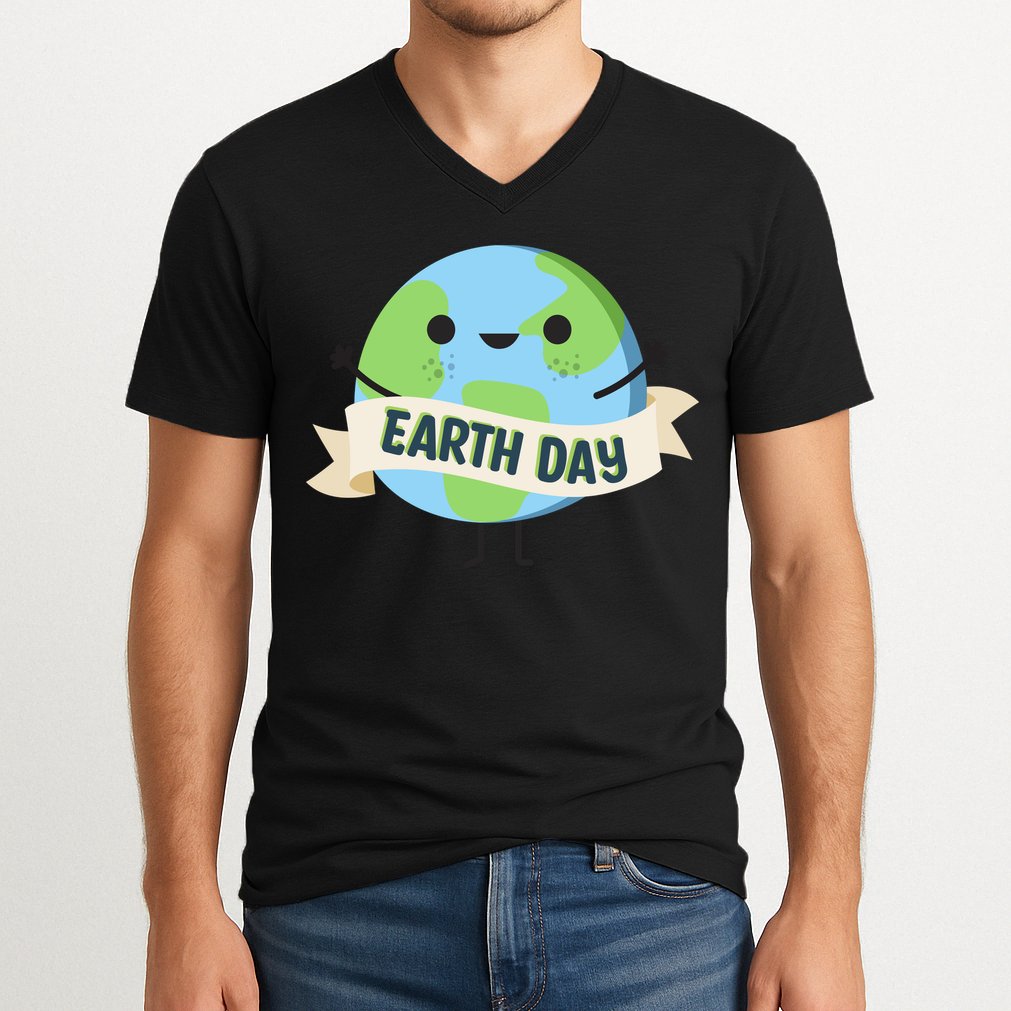 Happy Earth Day V-Neck T-Shirt
