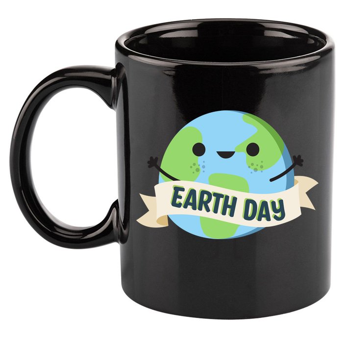 Happy Earth Day 11oz C Handle Ceramic Mug