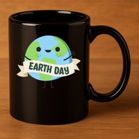 Happy Earth Day 11oz C Handle Ceramic Mug